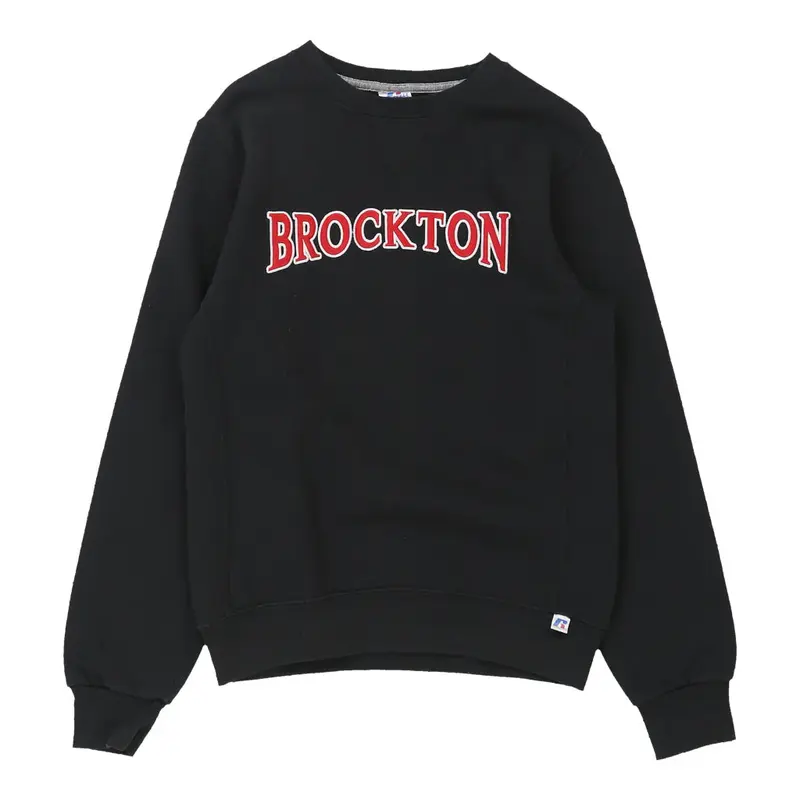 Brockton Russell Athletic Graphic Sweatshirt - Small Black Cotton Blend