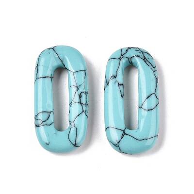 Synthetic Turquoise Oval Pendants