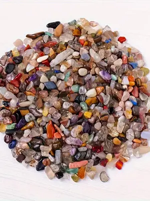 Natural Stone Decoration, Colorful Natural Crystal Stone, Natural Crystal Stone Aquarium Gravel, Sea Glass Rock Sand for Fis...