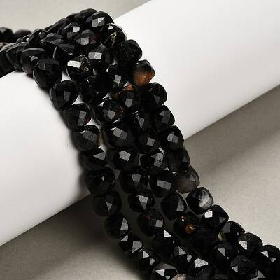 Natural Black Tourmaline Beads Strands