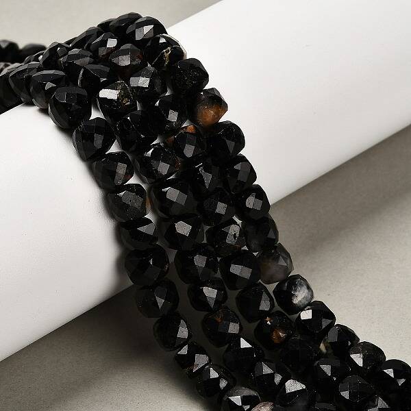 Natural Black Tourmaline Beads Strands