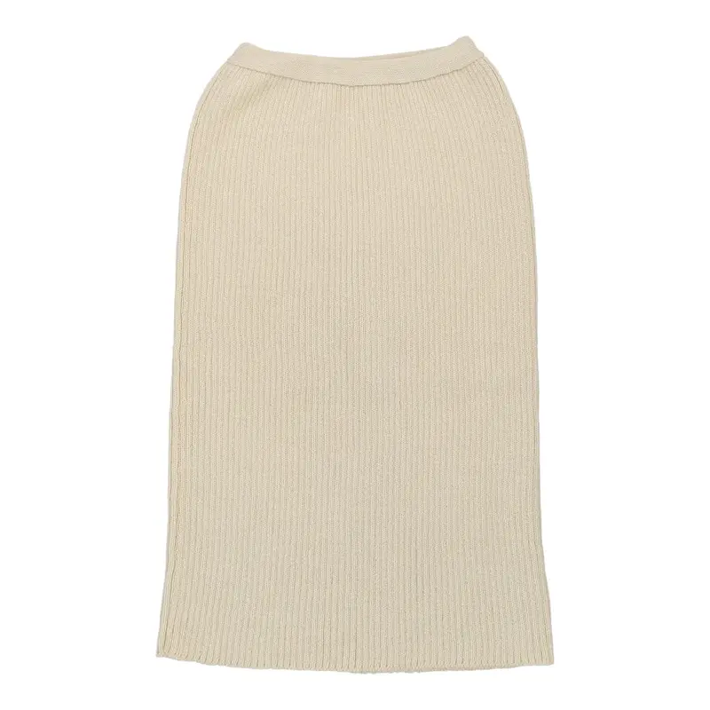 Onyx Maxi Cord Skirt - 30W UK 10 Beige Cotton