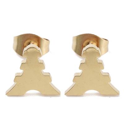 PVD Vacuum Plating 304 Stainless Steel Stud Earrings for Women
