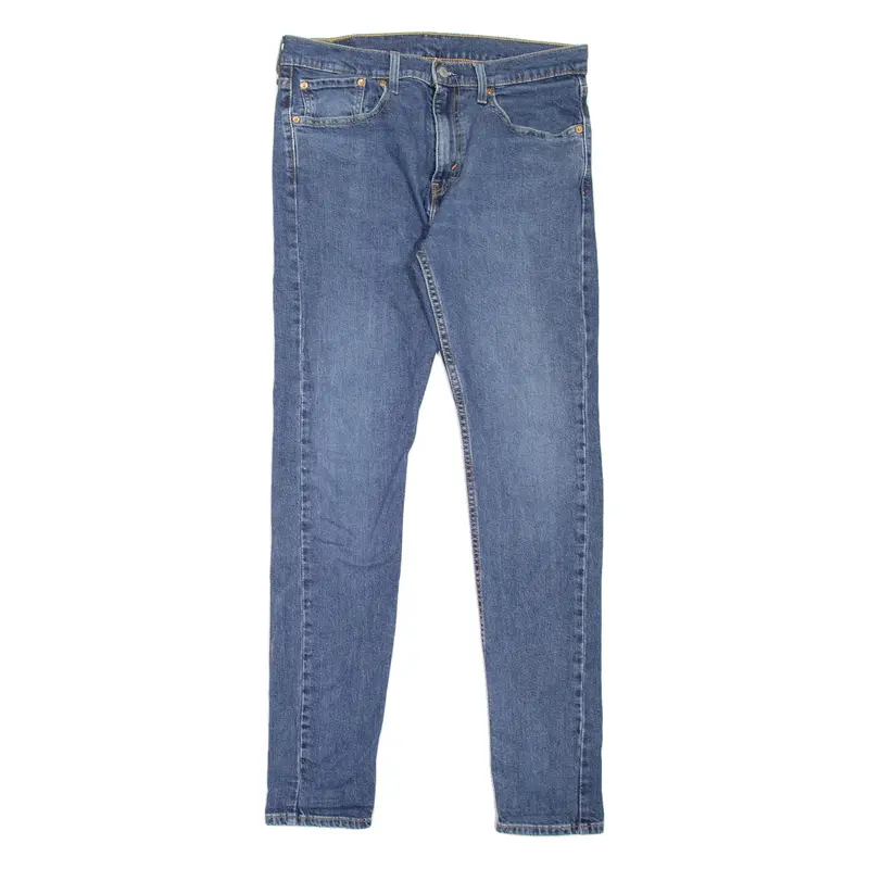 LEVI'S 512 Jeans Lo-Ball Mens Blue Slim Tapered Stone Wash W33 L33