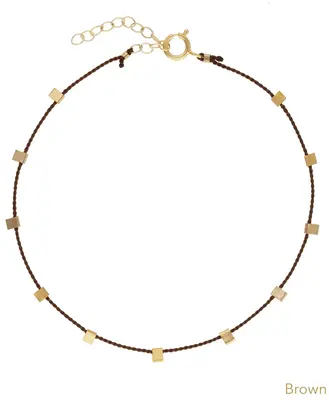Hilo Anklet | Metal Color: Gold | Color: Brown