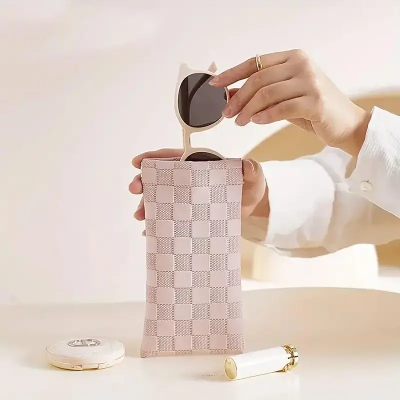 Portable PU Leather Sunglasses Storage Bag, Multi-functional Travel Sunglasses Case, Travel Accessories for Home, Outdoor, Of...