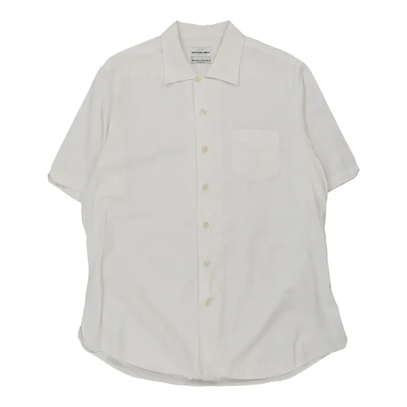 Cotton Belt Short Sleeve Shirt - XL White Cotton