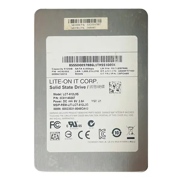 04X4467 Lenovo 512GB Multi-Level Cell SATA 6Gb/s 2.5-Inch Solid State Drive