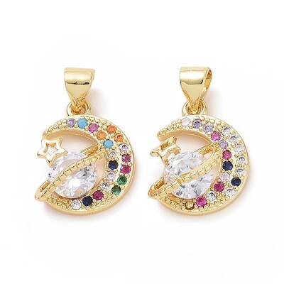Brass Cubic Zirconia Pendants