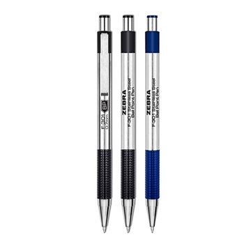150 Promotional Zebra Stainless Steel Retractable Ball Point Pen ...