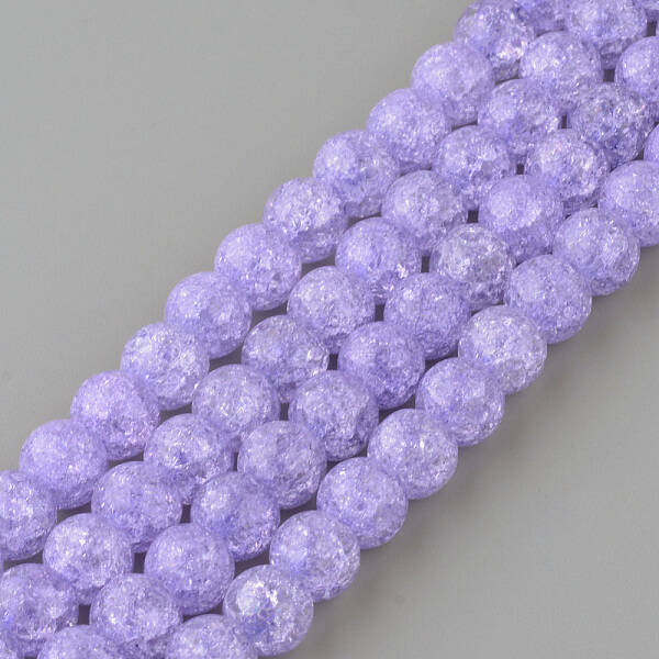Synthetic Crackle Quartz Beads Strands
