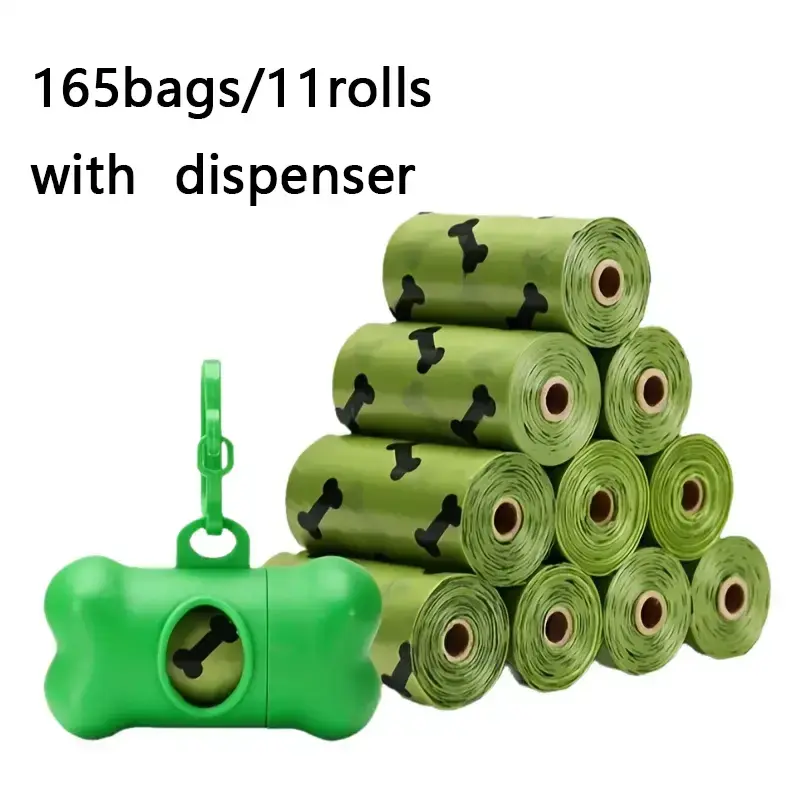 11 Rolls/165 Bags Thickened Pet Waste Bags, Extra Thick Dog Poop Bags, Sturdy Leak-proof Cat and Dog Cleaning Bags, Essential...