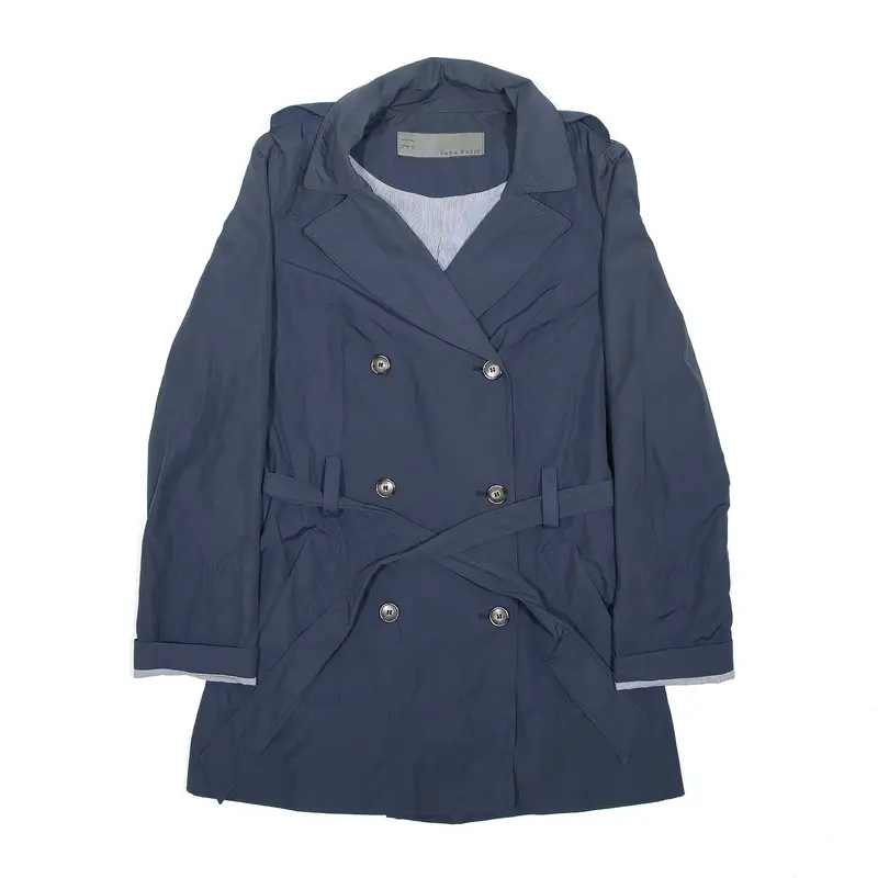 ZARA BASIC Track Coat Blue Womens S