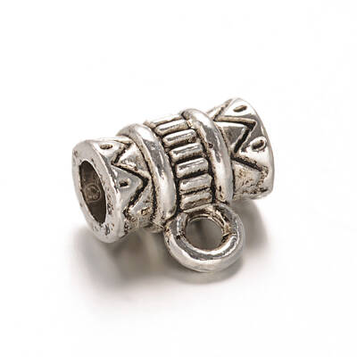Column Tibetan Style Alloy Tube Bails