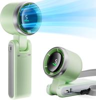 Portable Handheld Turbo Fan - 50000RPM, 5-Speed Modes, 10000mAh Rechargeable Battery (Up to 10-Hour Runtime) - 3-in-1 Air Tur...