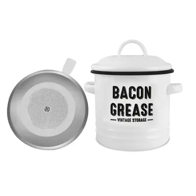 Stainless Steel Oil Storage Cup with Lid & Strainer, 1 Set Heat Resistant Sieve Container, Kitchen Tools, Kitchen Food Cook...