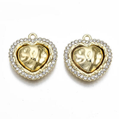 Rack Plating Alloy Crystal Rhinestone Pendants