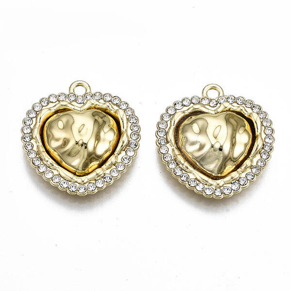 Rack Plating Alloy Crystal Rhinestone Pendants