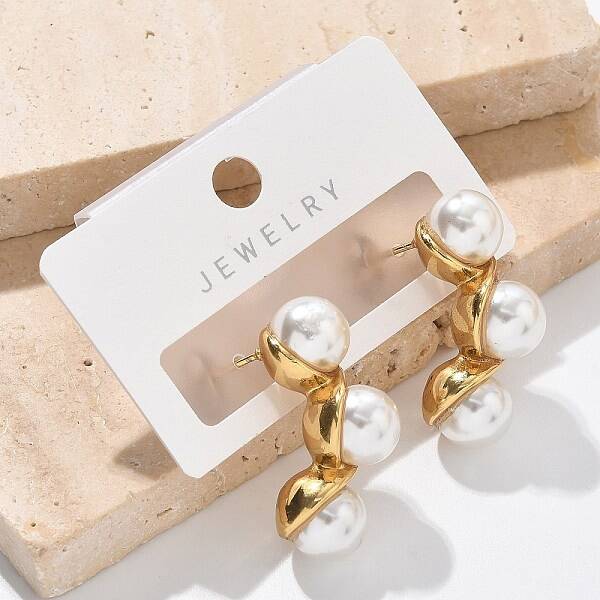 304 Stainless Steel Round Stud Earrings