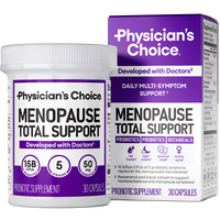 Physician's Choice Menopause Total Support Probiotic for Women with 15B CFUs, Prebiotic Fiber & Resveratrol - Support Hot Fla...