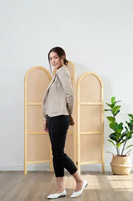 Belted Jacket - Beige | Size: M