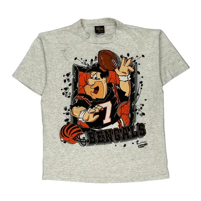 Bengals Charges Graphic T-Shirt - Large Grey Cotton