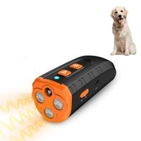 Ultrasonic Bark Stopper, Handheld Dog Trainer with Wristband, Portable Dog Repellent Tool with LED Light, Outdoor Pet Trainin...