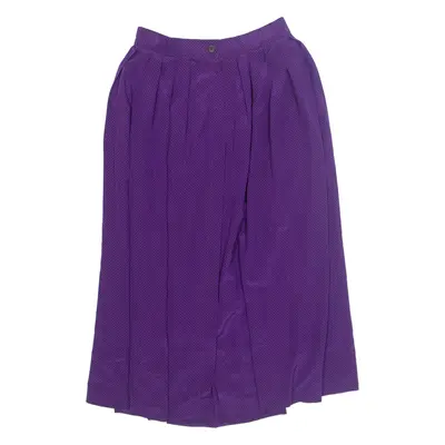 LATAA STYLE Womens A-Line Skirt Purple Midi Spotted S