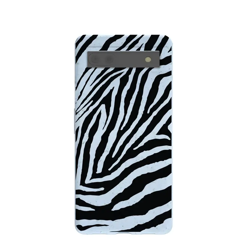Powder Blue Zebra Google Pixel 6a Case