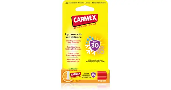 Carmex Tropical Sun Defense Protective Lip Balm SPF 30 4.25 g