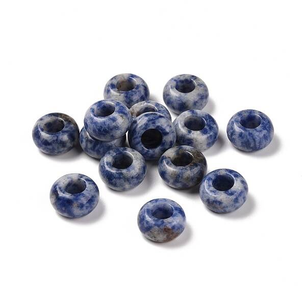 Natural Blue Spot Jasper European Beads
