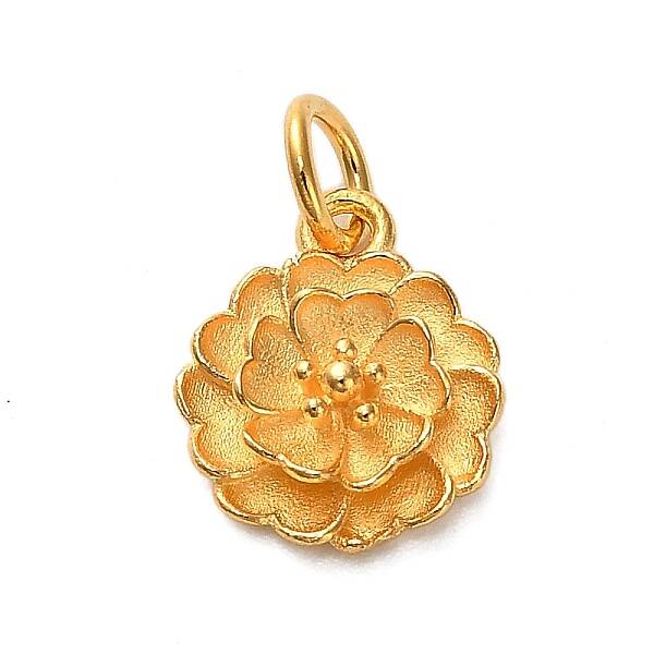 925 Sterling Silver Lotus Flower Charms