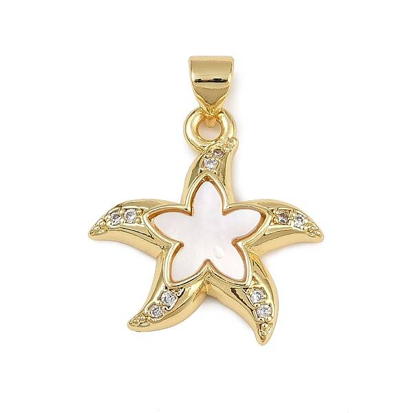 Brass Micro Pave Cubic Zirconia Pendants