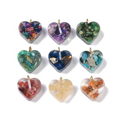 Epoxy Resin Dyed Synthetic Imperial Jasper Pendants