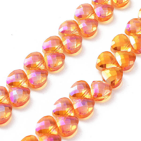 Electroplate Triangle Glass Beads Strands