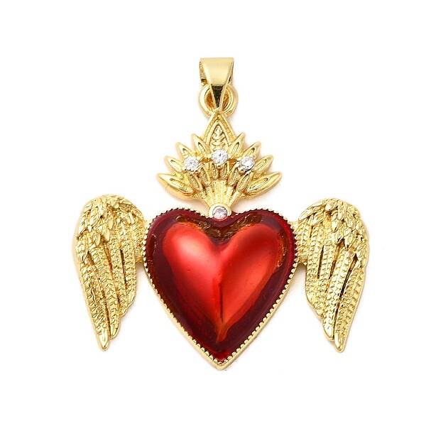 Brass Micro Pave Cubic Zirconia Pendants