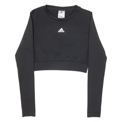 ADIDAS Cropped Womens Sweatshirt Black S