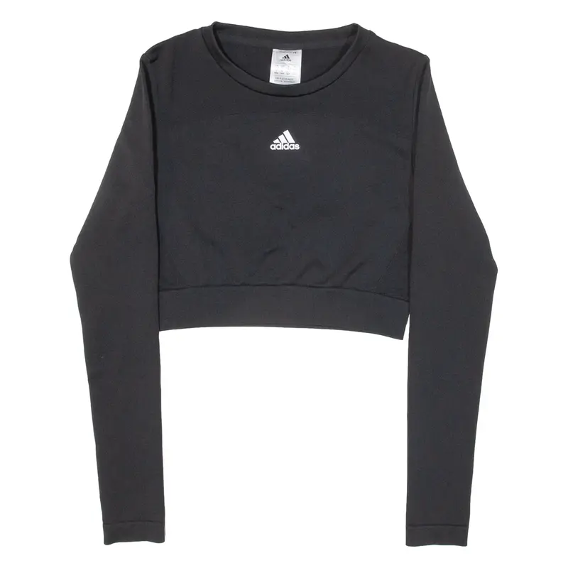 ADIDAS Cropped Womens Sweatshirt Black S
