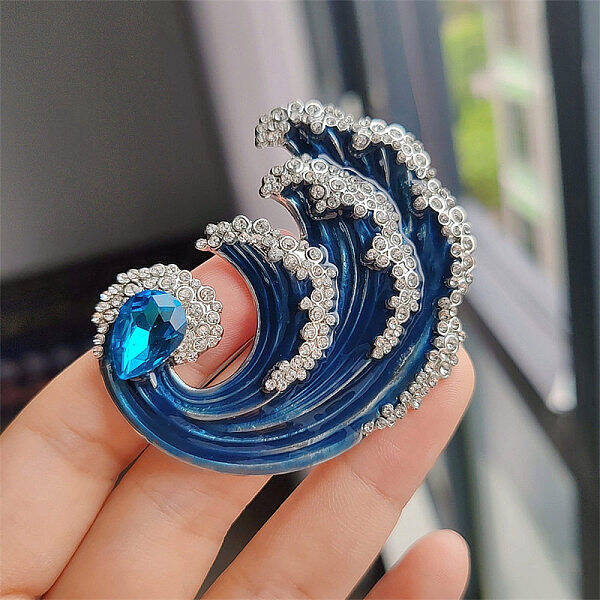 Wave Enamel Pins