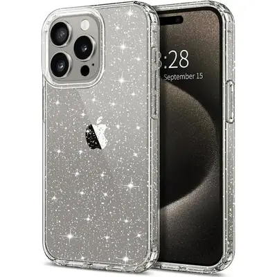 Entronix Case for Apple iPhone 17/16/15/14/13/12/11/X Air/Plus/Pro Max - Cute Sparkly Glitter Clear Cover, Smartphone Accesso...