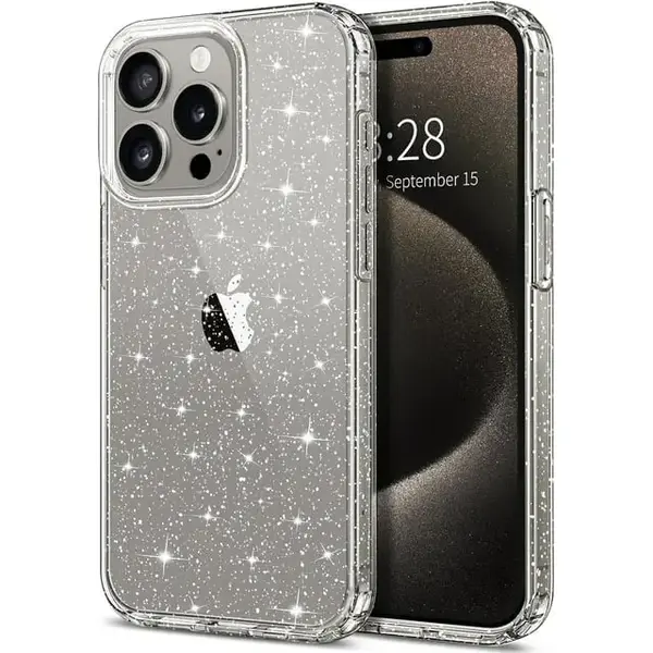 Entronix Case for Apple iPhone 17/16/15/14/13/12/11/X Air/Plus/Pro Max - Cute Sparkly Glitter Clear Cover, Smartphone Accesso...