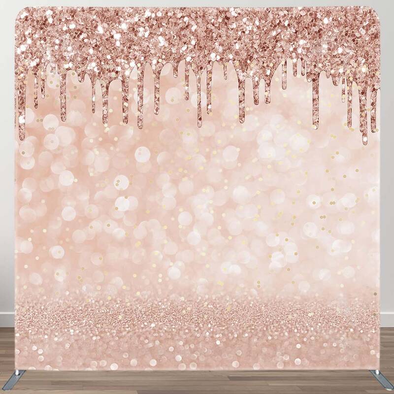 Aperturee Rose Gold Bokeh Glitter Square Arch Fabric Backdrop, 6X6FT(1.8X1.8M), 111 USD, DSZYHD6I44-F