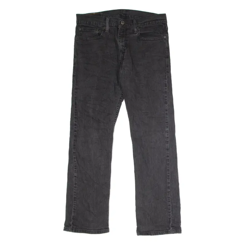 LEVI'S 514 Jeans Mens Black Regular Straight Rinse W32 L30