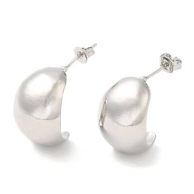 Rack Plating Brass Twist Teardrop Stud Earrings for Women