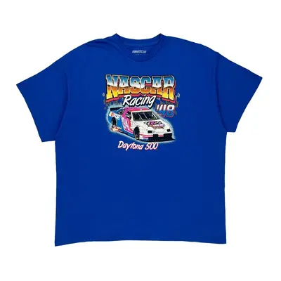 Daytona 500 Nascar Graphic T-Shirt - 2XL Blue Cotton