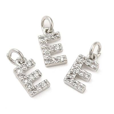 Brass Micro Pave Grade AAA Cubic Zirconia Charms