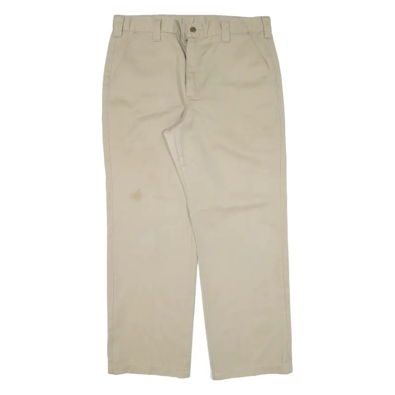CARHARTT Workwear Mens Trousers Beige Relaxed Straight W36 L30