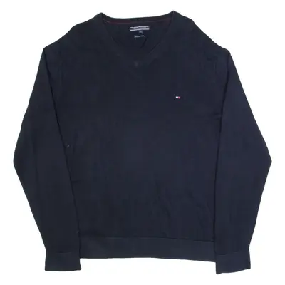 TOMMY BAHAMA Mens Jumper Blue V-Neck Tight Knit 2XL