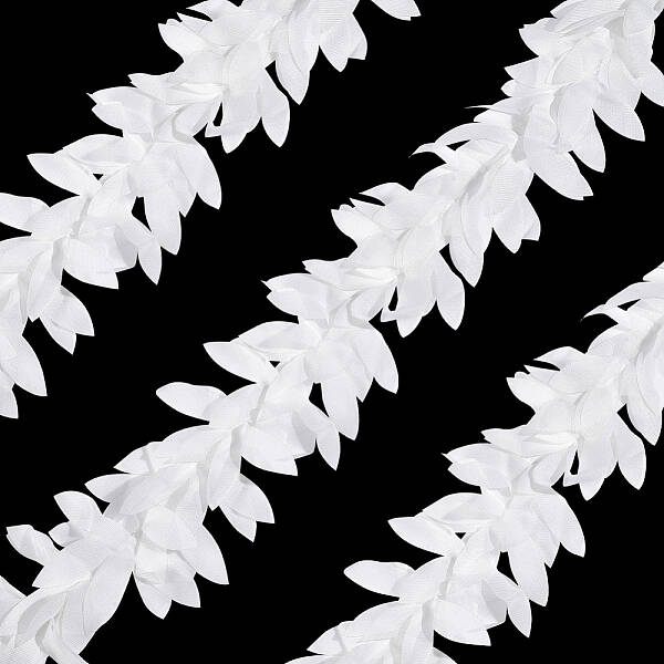 5 Yards Polyester Chiffon Leaf Lace Ribbon
