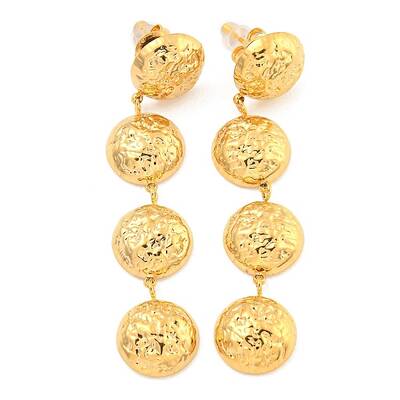 304 Stainless Steel with Textured Stud Earrings for Women